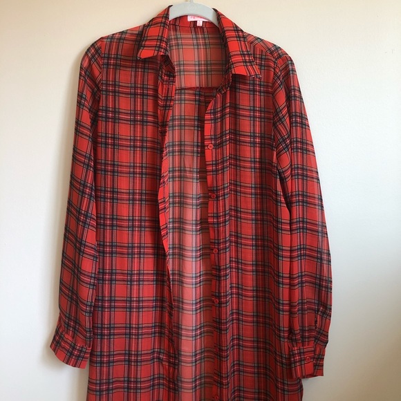 Gypsy Warrior Floor Length Plaid Duster - Picture 2 of 6